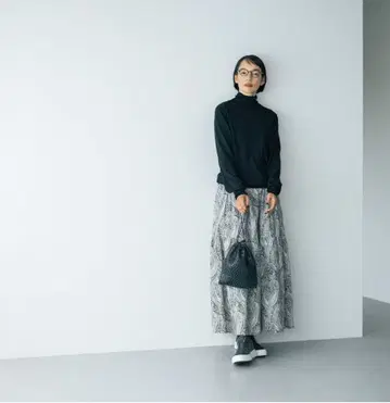 리버티 프린트의 캉캉 스커트 / 페이즐리 무늬 M 북유럽,