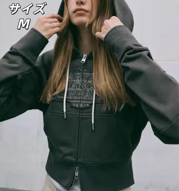 Marithe Francois Girbaud 그레이 크롭 후드티