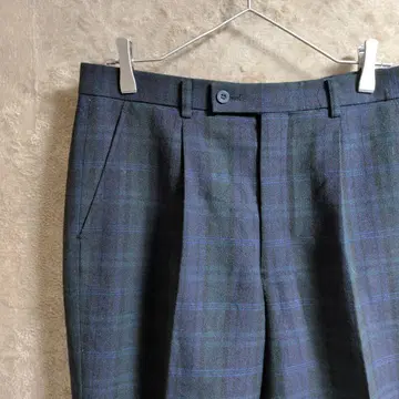 노브랜드 블랙워치 슬랙스 투 턱 새상품급