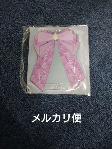 후쿠야 포토 카드 아크릴 프레임 리본 트위드 체크 퍼플 보라색