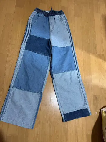 adidas 데님 패치워크 팬츠