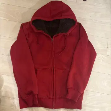 UNIQLO 빨간색 후드티 플리스 안감