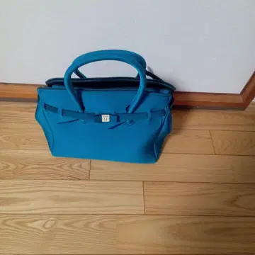 SAVE MY BAG 터콰이즈 토트백