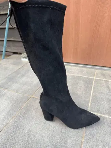 블랙스 스웨이드 롱 부츠