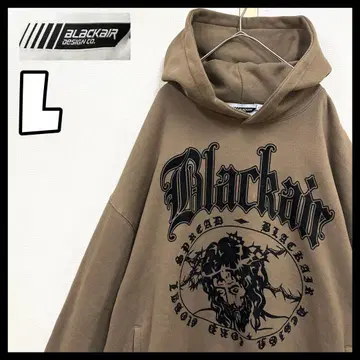 BLACKAIR 블랙 에어 후드티 풀오버 후드티 브라운 L