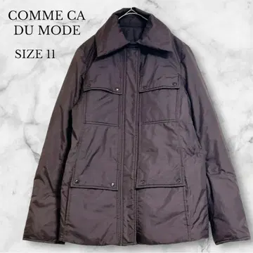 꼼사데모드 다운 자켓 방한 여성용 캐주얼 다크 브라운