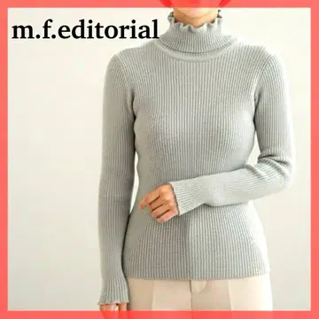 [ 미사용급 ] 엠에프에디토리얼 스웨터 니트 터틀넥 프릴
