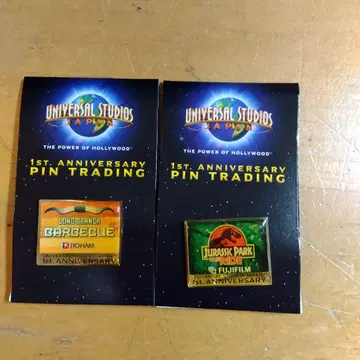 유니버셜 스튜디오 재팬 1주년 기념 핀 배지 세트