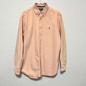 구제 의류 랄프 로렌 버튼 다운 셔츠 M 살몬 핑크 클래식 핏
