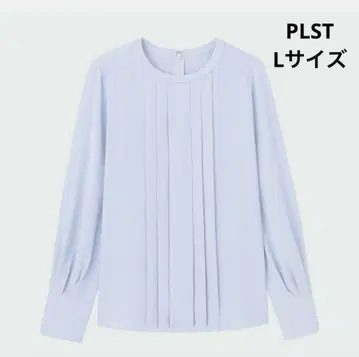 PLST 조젯 턱 프론트 블라우스