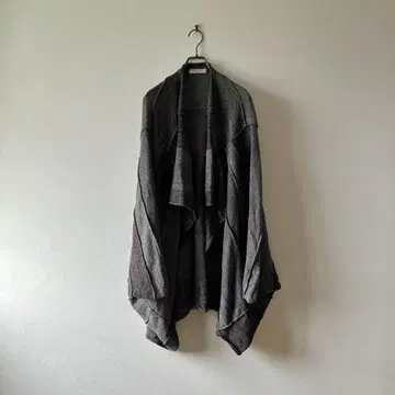구제 의류 니트 판초 케이프 가운 숄 프리 사이즈 블랙 그레이 레트로