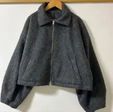 moment+ 카라 부착 가을/겨울 블루종 아우터 여성용 그레이