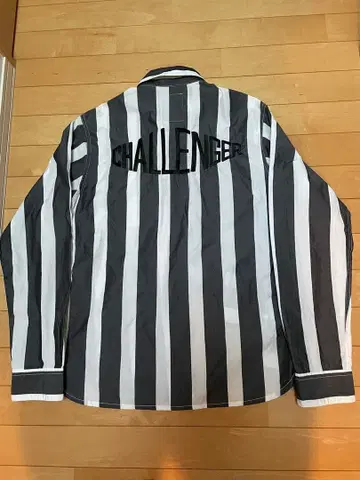 CHALLENGER 스트라이프 긴팔 셔츠 백 자수