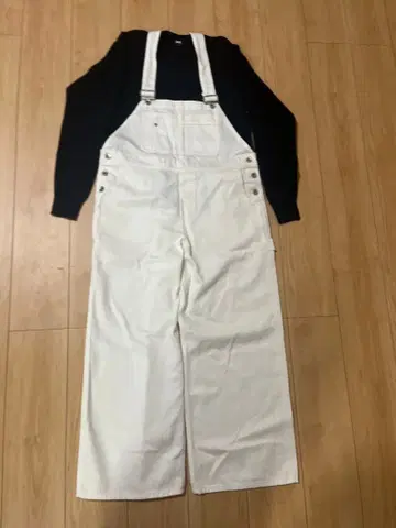 화이트 코튼 살로펫 4 포켓