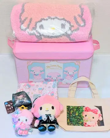 마이 스위트 피아노짱 묶음 판매 7세트 산리오 봉제 인형 토트백