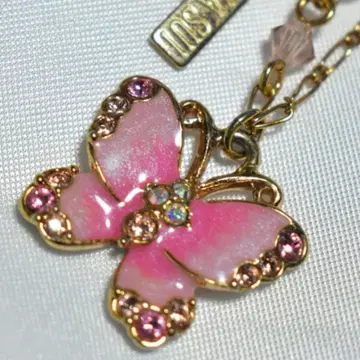 안나수이 버터플라이 목걸이 핑크 골드 나비