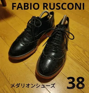 FABIO RUSCONI 윙팁 메달리온 슈즈 38 BEAMS
