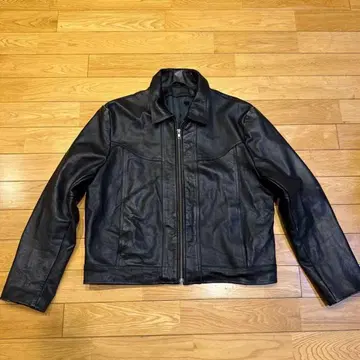 70s 천연 가죽 싱글 라이더 자켓 블랙