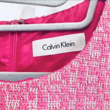 캘빈 클라인 핑크 슬리브리스 원피스