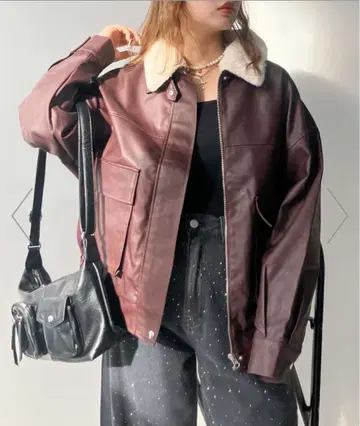 as know as 버건디 오버 사이즈 자켓