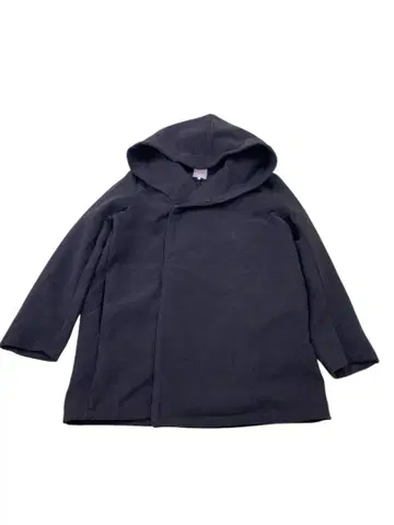 e348 SOUSOU 네이비 후드 부착 코트