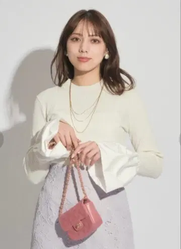 Mystrada 소매 플레어 리브 니트