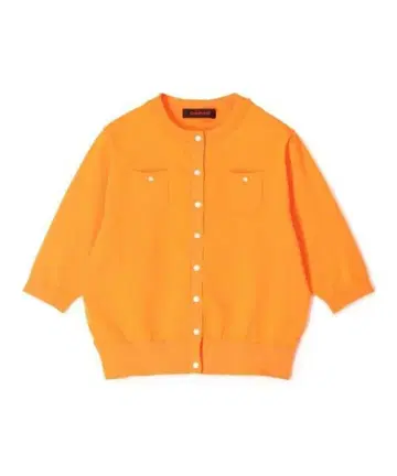새상품급 CABaN 파인 폴리에스테르 하프 슬리브 포켓 가디건