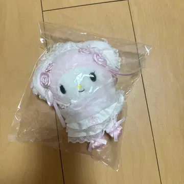 마이멜로디 마스코트 홀더 화이트 프릴 디자인 산리오