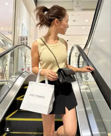 ZARA 사콘 스즈노 씨 애용 블랙 미니 스코트 XS