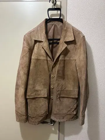 [천연 가죽] EVOLUTION 돈피 스웨이드 자켓 베이지 M 리얼 가죽