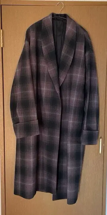 LAD MUSICIAN 라드뮤지션 가운 코트 체크 무늬 하자품