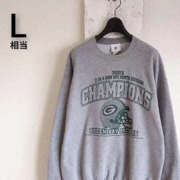 NFL 구제 의류 맨투맨 그린베이 패커스 PACKERS 그레이 L