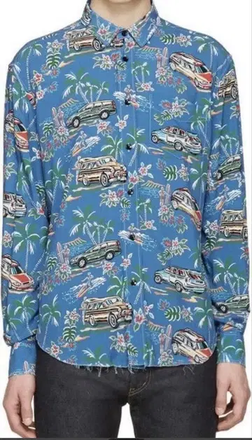 레어템 DUDE9 레이온 100% 하와이안 셔츠 S 사이즈