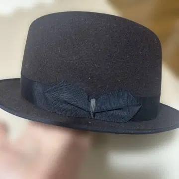 다크 브라운 울 펠트 햇 리본 포함