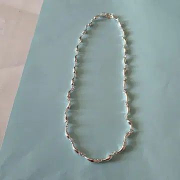 925 실버 곡선 링크 목걸이