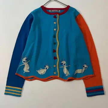 새상품급 알베로베로 돼지 모티브 버튼 가디건