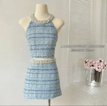 트위드 원피스 왕홍