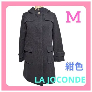 LA JOCONDE 라 조콘다 후드 부착 롱 코트 M 네이비 컬러