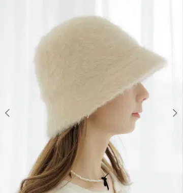 flower 플라워 플러피 버킷햇 복슬복슬 베이지 귀여운