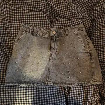 ZARA 그레이 데님 타이트 스커트