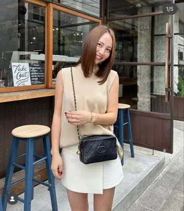 ZARA 올리브 그린 미니 스코트 XS