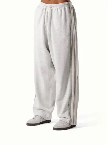 그레이 사이드 스트라이프 조거 팬츠