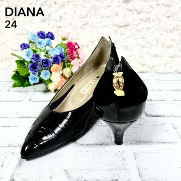 [ 고품질 ] 다이애나 펌프스 스틸레토 24cm 리본 블랙