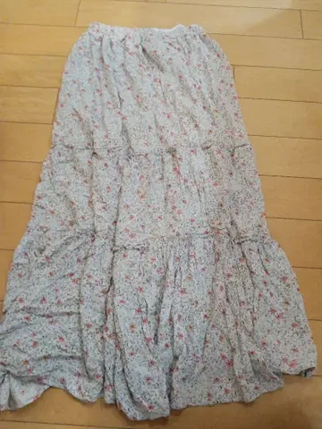 새상품급 AS KNOW AS PINKY 플라워 프린트 롱 스커트