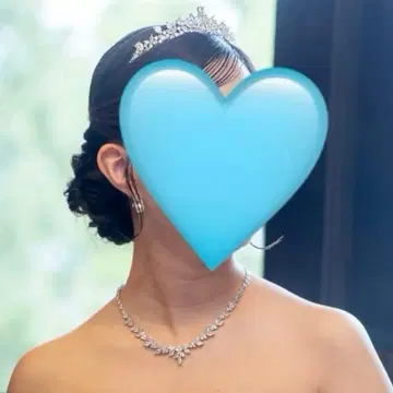 브라이덜 목걸이 잎 모티브 & 티아라