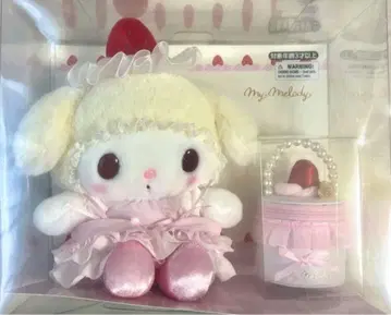 산리오 딸기 휘핑 케이크 봉제 인형 & 액세서리 세트 마이멜로디