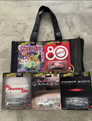 핫휠 미니카 5대 세트 토트백 포함