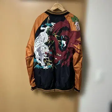 호랑이와 학 자수 스카잔