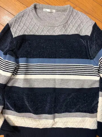 ikka 니트 스웨터 L 네이비 계열