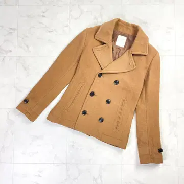 STUDIOUS 울 혼방 숏 기장 P코트 브라운 사이즈 S*KD880